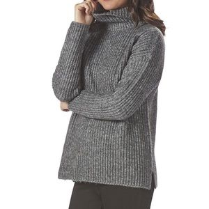 Ruby Finch Shaker-Knit Turtleneck Sweater